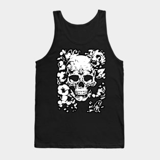 gothic skull with roses Tank Top